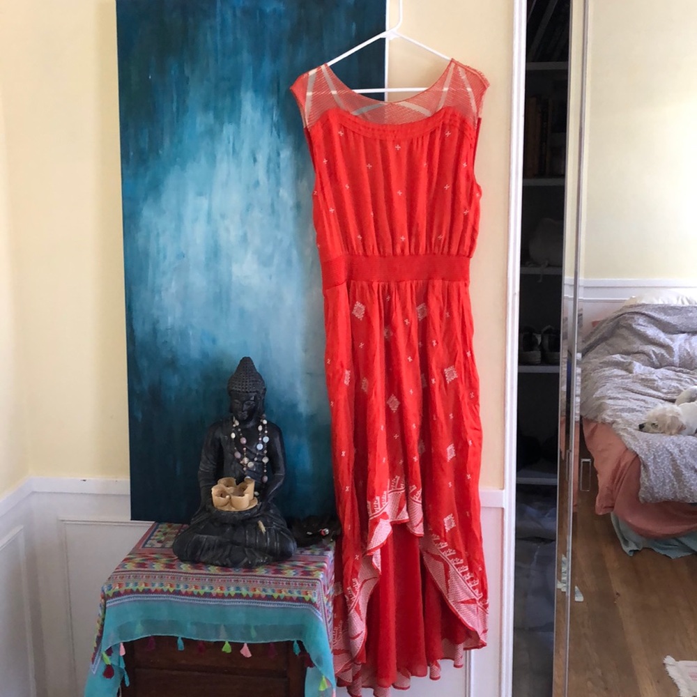 Beautiful orange dress from Anthropologie